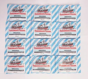 12 x Fisherman's Friend Sugar Free Original Menthol Eucalyptus Lozenges - Picture 1 of 2
