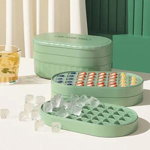1set Freezer Tray Diy Stackable Dishwasher Safe Ice Cube Mold Non-stick - Picture 1 of 12