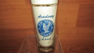 Taza de cristal vintage de juego de bolos Lanes de la Academia de la Fuerza Aérea Militar de Estados Unidos - Imagen 1 de 3