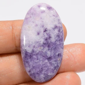 Natural Purple Lepidolite Oval Shape Cabochon Gemstone 37.5 Ct 36X19X6mm X-23256 - Picture 1 of 2