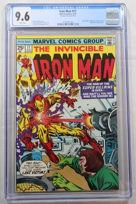 Iron Man #77 CGC 9,6 páginas blancas Marvel Comics 8/75 colección Buckeye Foto 1 de 2