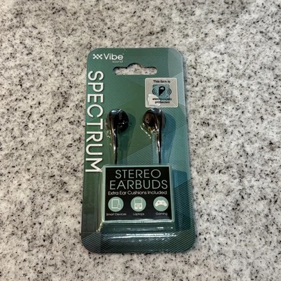 ✅ Auriculares estéreo Vibe Spectrum | Negros | Enchufe de 3,5 mm Foto 1 de 4