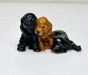 ROYAL WORCESTER Porzellan Three Cocker Spaniel Hunde Welpen Figur England - Bild 1 von 8