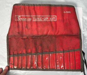 Kit de afinación vintage Snap On C-133 13 ranuras bolsa enrollable solo 12" x 10" - Imagen 1 de 2