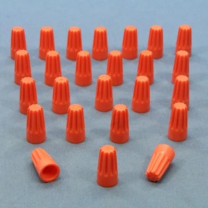 25 Leviton Orange Small Size Twist-on Wire Connectors for 18-14 Gauge Wire 12774 - Foto 1 di 5