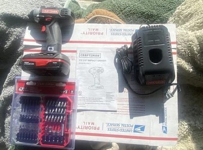 Craftsman 5275.1 19.2 Impact Driver,Battery,Charger,Manual &Carry Bag 47 Bit Set - Image 1 of 4