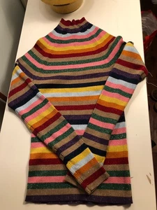 Boden long sleeve top US size 4 womens retro multicolor - Picture 1 of 3