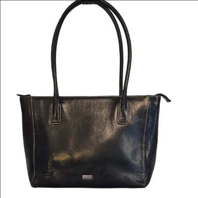 Bolso de Mano Oroton Vintage Cuero Negro Foto 1 de 4