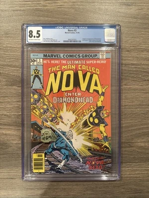 ¡Nova #3 CGC 8,5! ¡Primera aparición de Diamonhead! ¡Cómics de Marvel! 🔥🔥 Foto 1 de 4