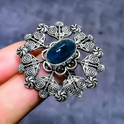 Blue Kyanite Gemstone Handmade 925 Sterling Silver Ring Size 5.5 u917 - Image 1 of 3