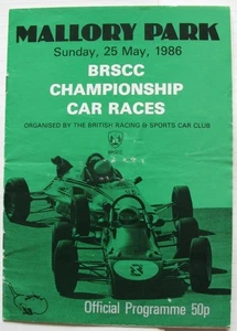 Mallory Park 25. Mai 1986 BRSCC CHAMPIONSHIP Autorennen offizielles Programm - Bild 1 von 2