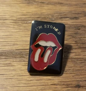 Vintage seltenes "Im Stoned" Rolling Stones Pin - Bild 1 von 3
