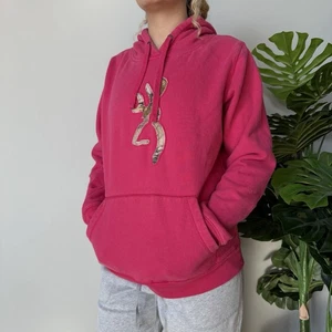 Sudadera con Capucha Y2K Browning Para Mujer Grande Rosa Pullover Suéter Caza De Colección - Imagen 1 de 8