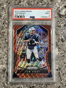 Tom Brady 2019 Panini Prizm #18 Red Wave Prizm #’d/149 PSA 9 MINT Patriots - Bild 1 von 2