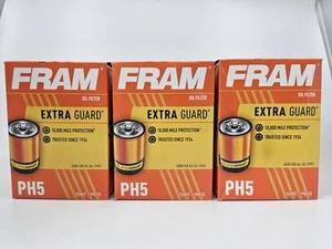 (3-Pack) FRAM Oil Filter Extra Guard PH5 Interval Spin On 10K Mile Change New - Picture 1 of 12