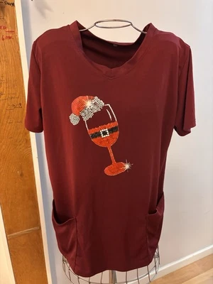 New Christmas Scrubs Top L - Image 1 of 2