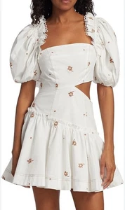 Anthropologie En Saison Rowan Floral Poplin Mini Dress Size L - Bild 1 von 12