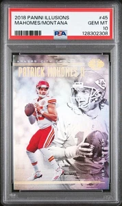2018 Panini Illusions Patrick Mahomes #45, 2ND YEAR Foil, Joe Montana, PSA 10 - Bild 1 von 2