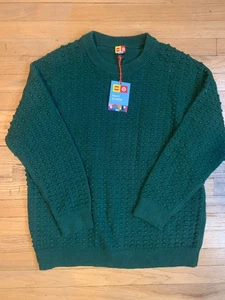 Lego Target Men's Sweater Textured Brick Green Knit Pullover Size XL NWT - Picture 1 of 4