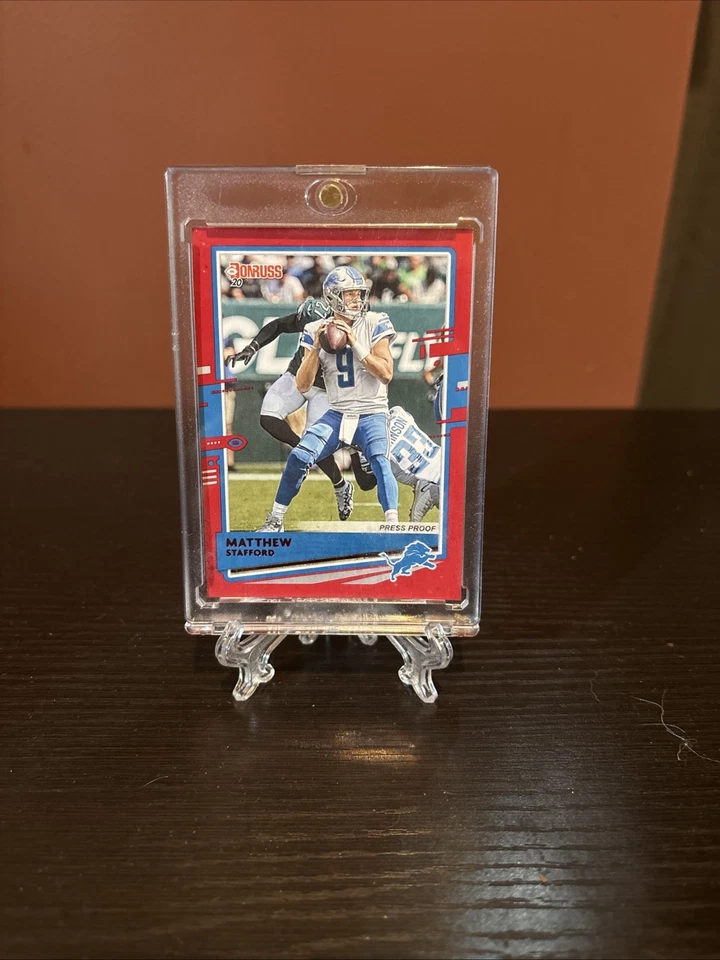 MATTHEW STAFFORD 2020 Donruss RED Press Proof VARIATION #96 Lions RAMS FREE SHIP - Image 1 of 2