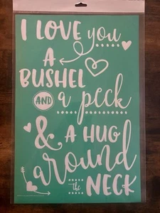 Chalk Couture I Love You a Bushel & Peck RETIRED New 12 x 18 C SIZE - Picture 1 of 1