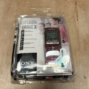 Sony ICD-UX200 Stereo Digital Voice IC Recorder Red USB MP3 Sealed Never Open - Picture 1 of 9