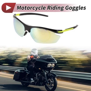 Gafas de motociclismo 1 pieza lente tono dorado marco negro amarillo - Imagen 1 de 6