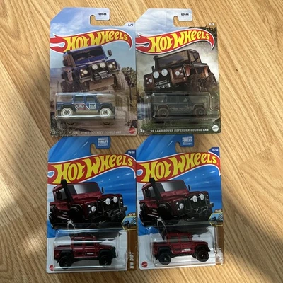 Hot Wheels 2025 ‘15 Land Rover Defender Double Cab/90 Lot Of 4 Free Shipping - Image 1 of 4
