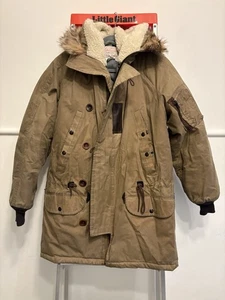 Spiewak Mens Jacket Coyote Fur Hood 3N2BMOD Flying Military Size 38 Khaki - Picture 1 of 4