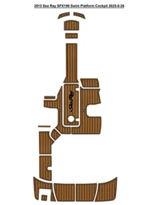 2015 Sea Ray SPX190 Swim Platform Cockpit Boat EVA Foam Teak Floor Pad Mat fs - Picture 1 of 24