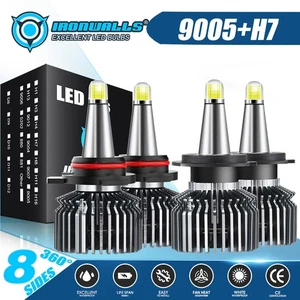 For Subaru Outback Legacy 2005-2014 8-sides LED Headlight High/Low Beam 6000K 4x - Picture 1 of 12