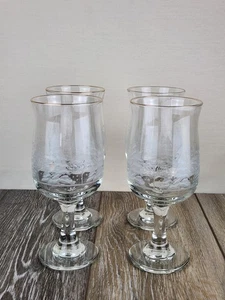 Goldrand Winter Wonderland Arby's Retro Urlaub Weinkelch - Bild 1 von 8