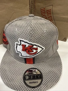 Kansas City Chiefs gray Hat Logo New Era 9Fifty Snapback Cap NEW! - Picture 1 of 6