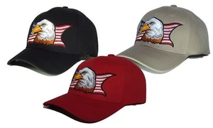 Gorras de béisbol bordadas personalizadas 3D "AMERICAN EAGLE" colores surtidos - Imagen 1 de 7