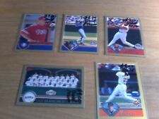 A LOT  OF 5  MLB 2002-2003 TOPPS 52 YEARS OF COLLECTING  GOLD NUMBER CARDS