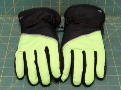 Kids Thinsulate Champion Gloves Size 8/16, 100% Polyester, Green and Black - Image 1 of 4