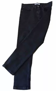 Jeans ZARA nero cotone ricco elasticizzato 5 tasche UK 14 32”W 29”L OMAGGIO P&P - Foto 1 di 4