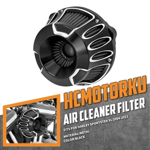 Elemento limpiador de filtro de aire serie invertido corte CNC apto para Sportster XL 2004-22 - Imagen 1 de 13