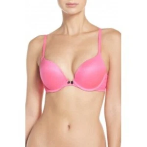 Betsey Johnson Lingerie Pink Rose Padded Push Up Bra 36C - Picture 1 of 7