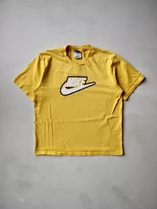 Vintage Nike Shirt Mens Small Yellow Tee Centre Swoosh Tick Australia - Picture 1 of 6