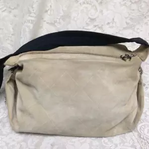 Chanel Khaki Suede Leather Weekender Shoulder-Hand Bag 10in H x 16in L x 10in W - Picture 1 of 10