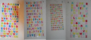 ABC Alphabet Buchstaben Schulanfang 1. Schultag Sticker Geburtstag Aufkleber - Bild 1 von 5