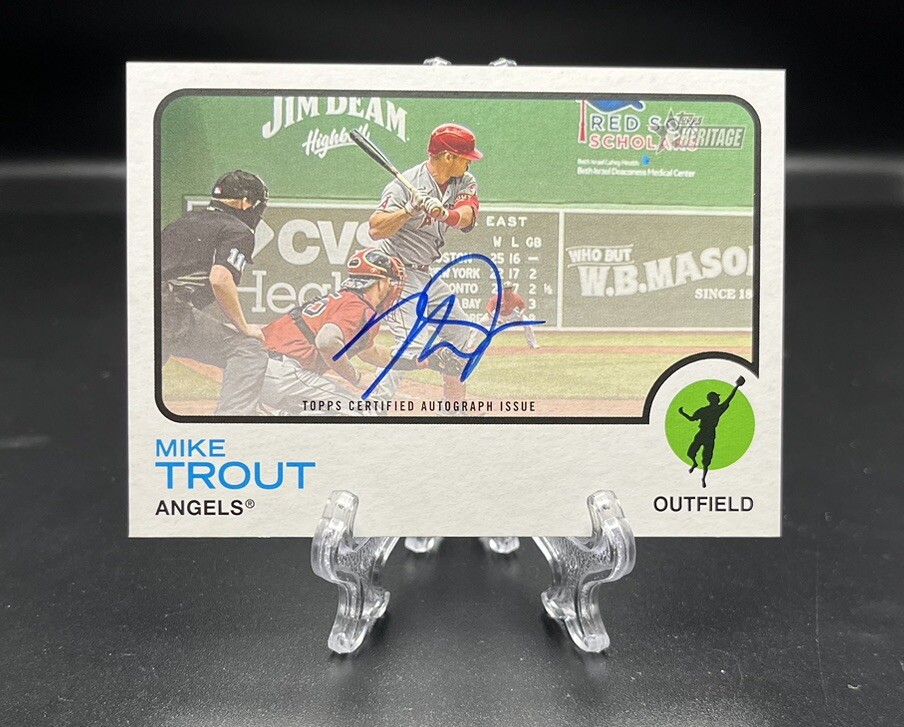 2022 TOPPS HERITAGE REAL ONE AUTO MIKE TROUT SP LOS ANGELES ANGELS ROA-MT