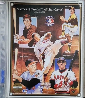[X1] 1992 All Star Game Upper Deck Heroes of Baseball - Limited Ed. /67k - Image 1 of 2