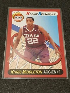 2012-13 Fleer Retro RC Khris Middleton AUTO ROOKIE SENSATIONS Signature Card #65 - Picture 1 of 15