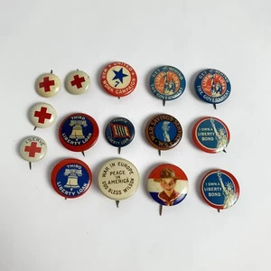 Vintage Pins Lot #3 WW1 Era Military Woodrow Wilson Liberty Loan Bond Red Cross - Imagen 1 de 4