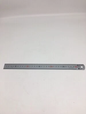 Regla de maquinista Shinwa 300 mm métrica rígida cero deslumbramiento mm y 0,5 mm marcas 101C Foto 1 de 4