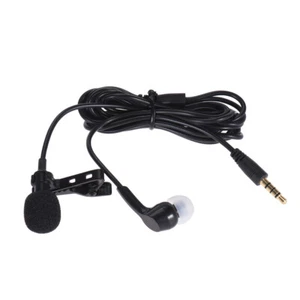 Andoer Mini Clip-on Lapel Lavalier Microphone Mic Earphone Omni-directional F2I0 - Picture 1 of 8