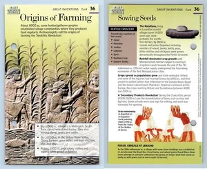Origins Farming #36 Great Inventions 2007 A To Z Of The Ancient World Fact Card - Picture 1 of 1