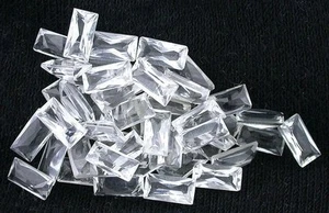 Four 5x3 5mm x 3mm Baguette Rectangle Natural Crystal Quartz Gemstone Gem Stone - Picture 1 of 1